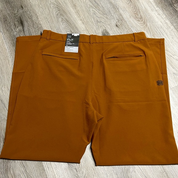 Pants Mens Flx Dynamic Stretch Chino Commuter Pants Brown Size 36 New